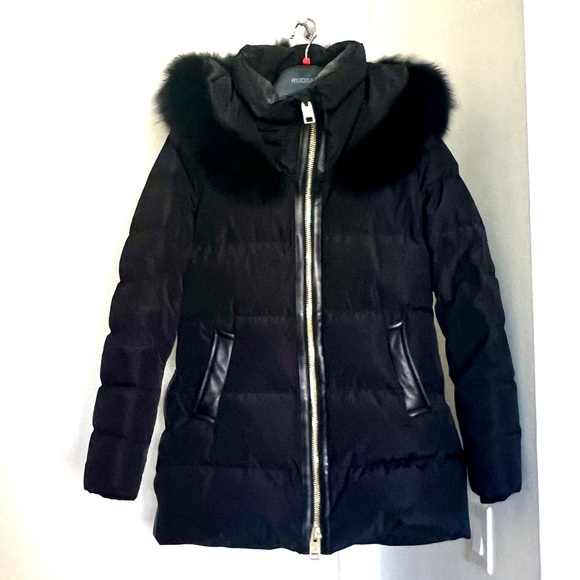 NICOLE BENISTI Series Nakiska Leather Trim Puffer Down Coat - S - Picture 3 of 13